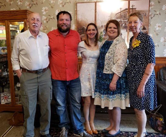 Charles Pol with his parents, Dr. Jan Pol and Diane Pol, his wife, Beth Oakes and his sister, Diane Pol Jr. 
